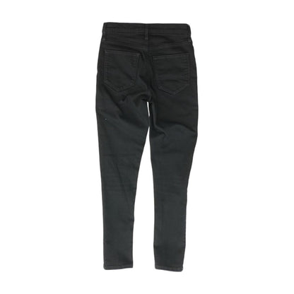 Black Solid High Rise Skinny Leg Jeans
