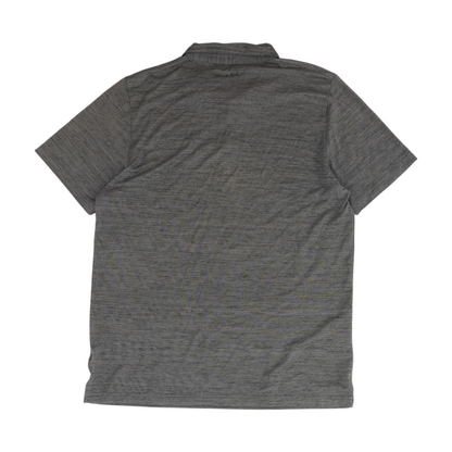 Gray Solid Short Sleeve Polo