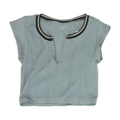 Gray Cropped Blouse