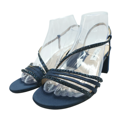 Navy Block Heels
