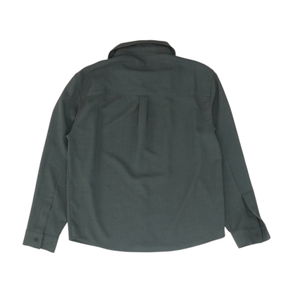 Charcoal Solid Long Sleeve Button Down