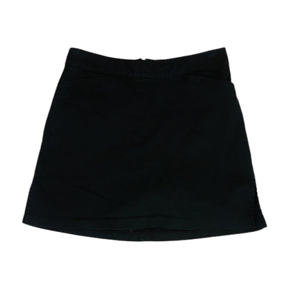 Black Solid Midi Skirt