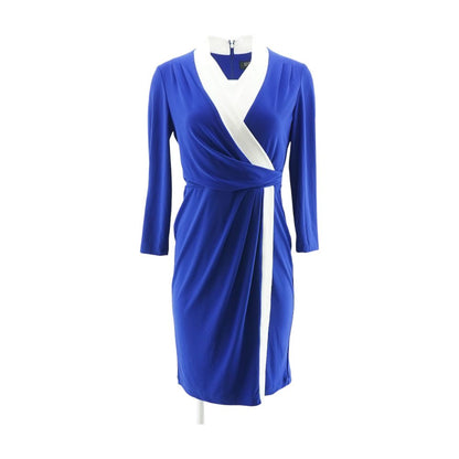 Navy Solid Midi Dress