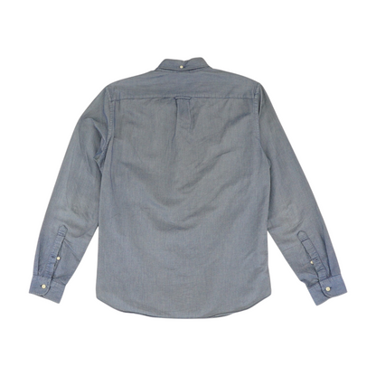 Navy Solid Long Sleeve Button Down