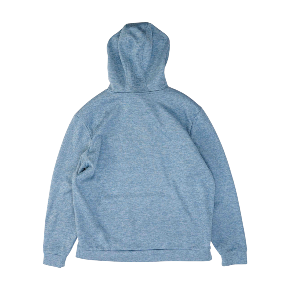 Blue Solid Hoodie Pullover