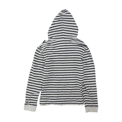 Beige Striped Henley T-Shirt