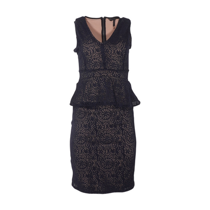 Black Print Midi Dress