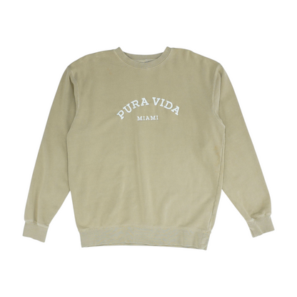 Tan Solid Sweatshirt Pullover