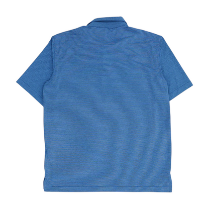 Blue Striped Short Sleeve Polo