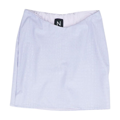 Purple Solid Mini Skirt