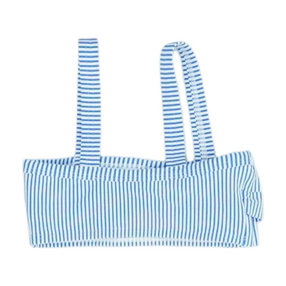Blue Striped Swim Top