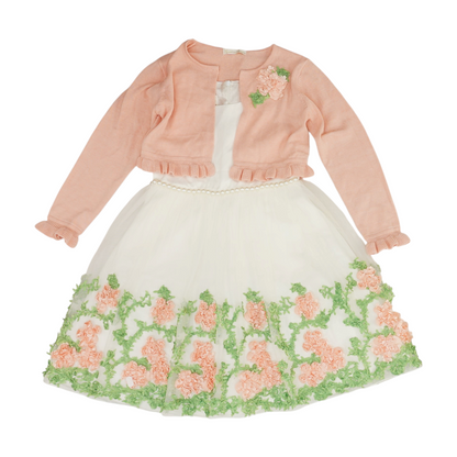 White Floral Formal Dress