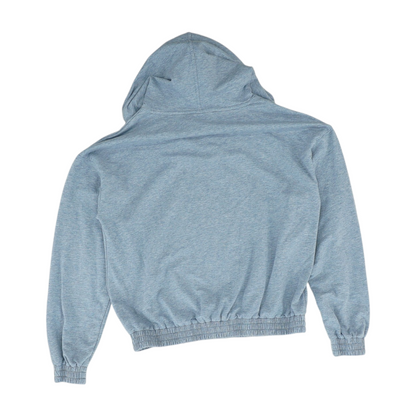 Blue Solid Hoodie Pullover