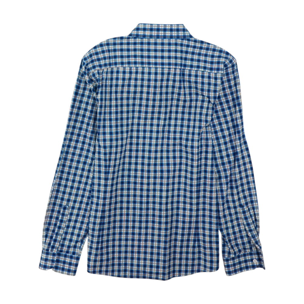 Blue Plaid Long Sleeve Button Down
