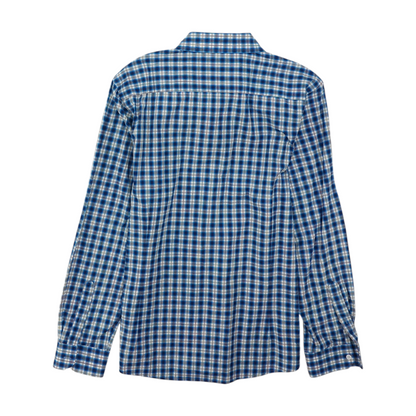 Blue Plaid Long Sleeve Button Down