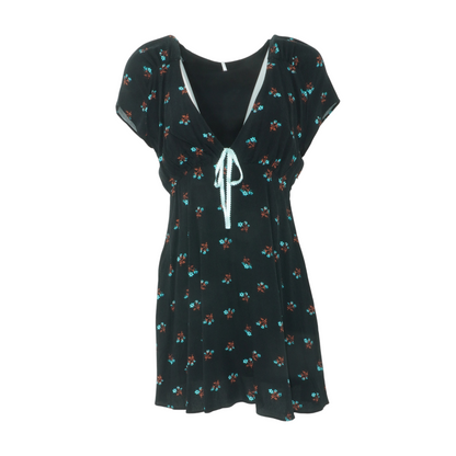 Black Floral Mini Dress