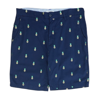 Navy Print Chino Shorts