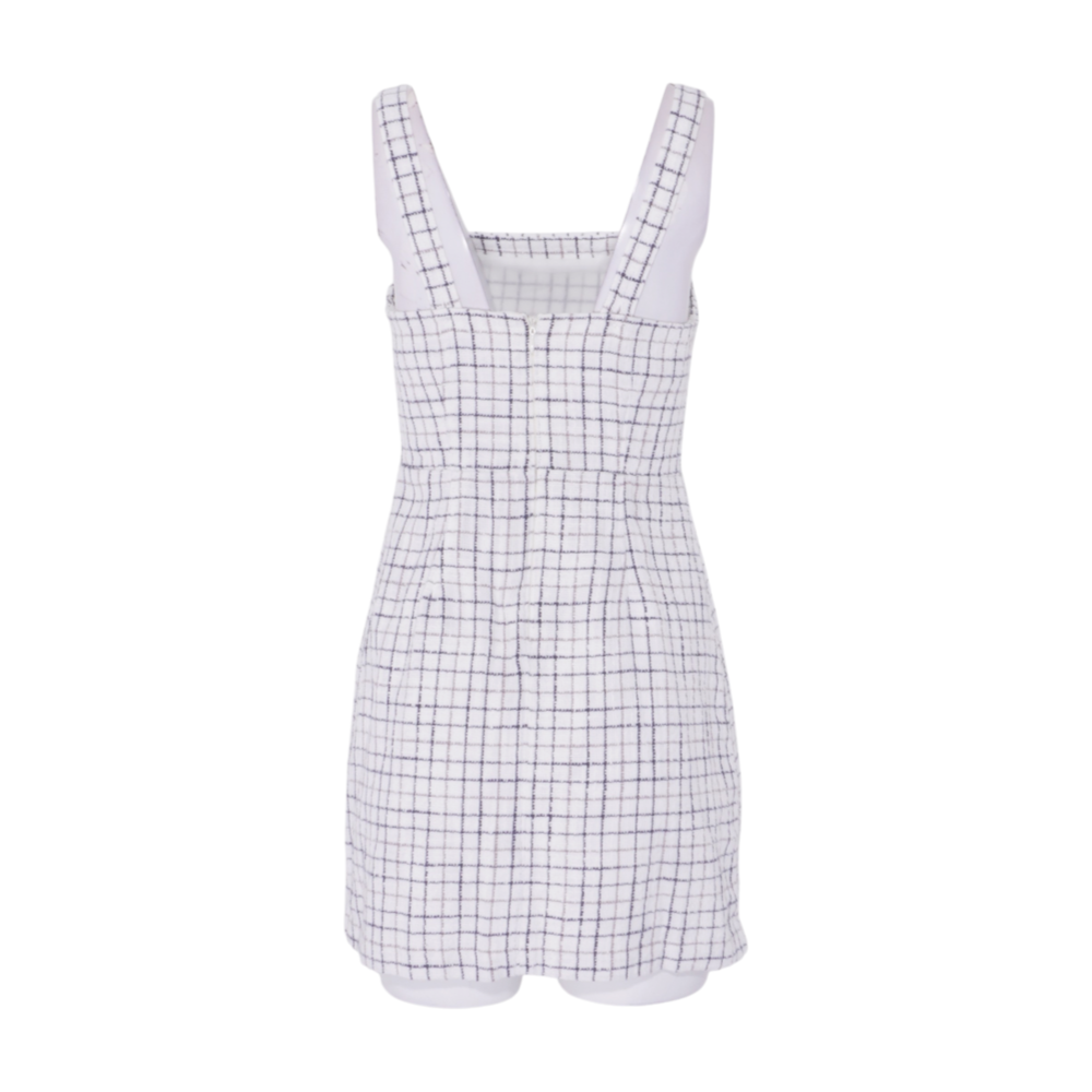 Abercrombie & Fitch White Check Mini Dress – Image 2