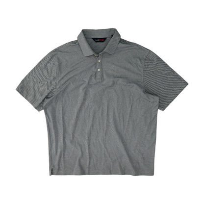 White Abstract Short Sleeve Polo