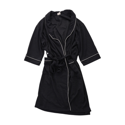 Black Solid Robe