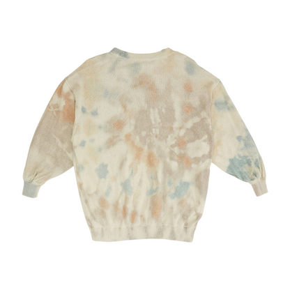 Beige Print Pullover Sweater