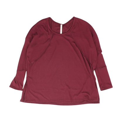 Maroon Solid Long Sleeve Blouse