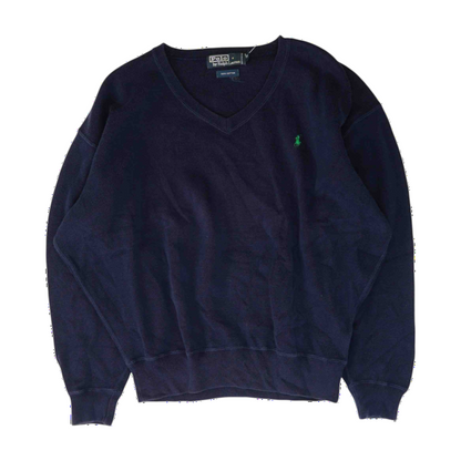 Navy Solid Pullover Sweater