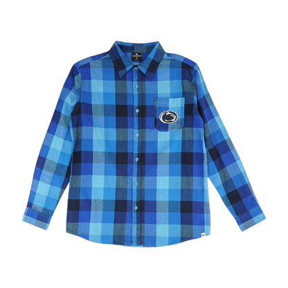 Penn State Nittany Lions Blue Check Flannel Button Down