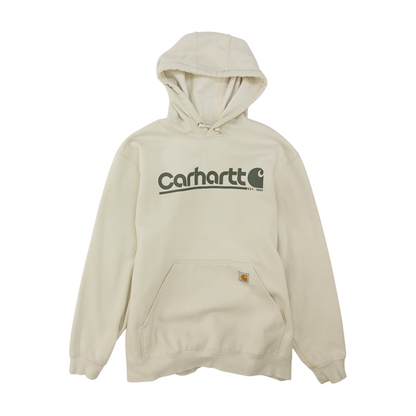 Cream Solid Hoodie Pullover