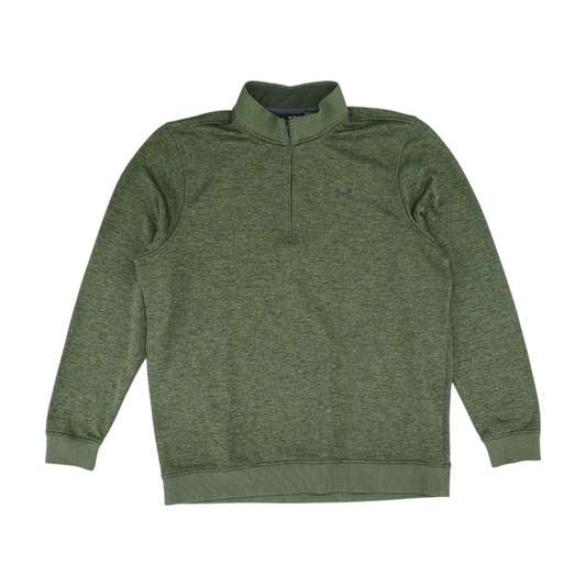 Green Solid 1/4 Zip Pullover