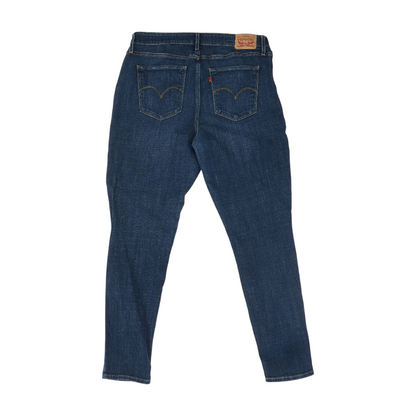 Navy Solid High Rise Skinny Leg Jeans