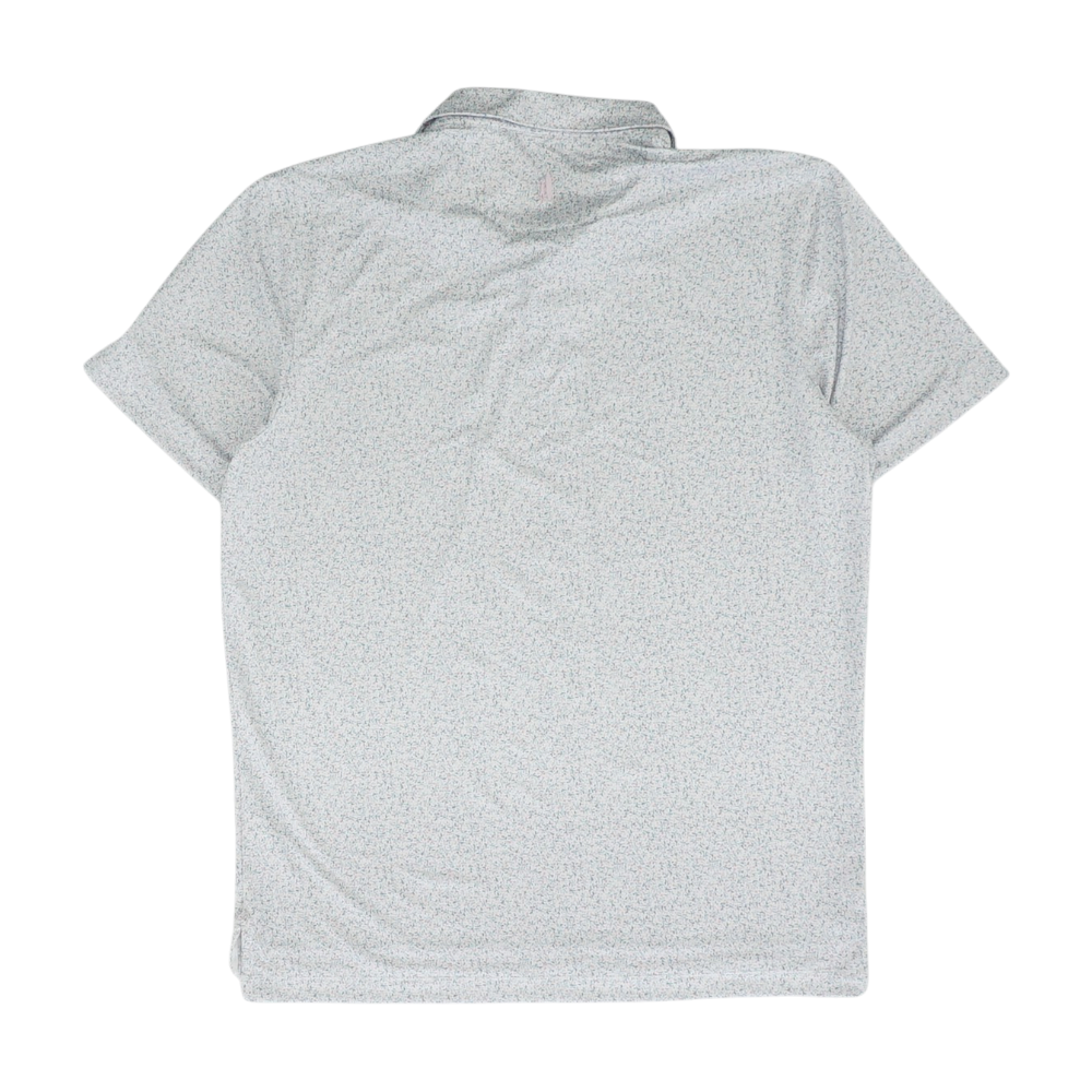 White Floral Short Sleeve Polo