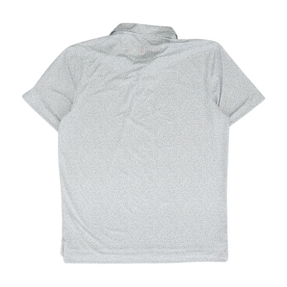 White Floral Short Sleeve Polo