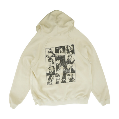 Beige Solid Hoodie Pullover