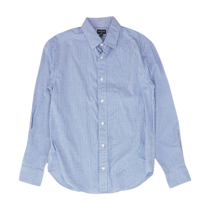 Blue Check Long Sleeve Button Down