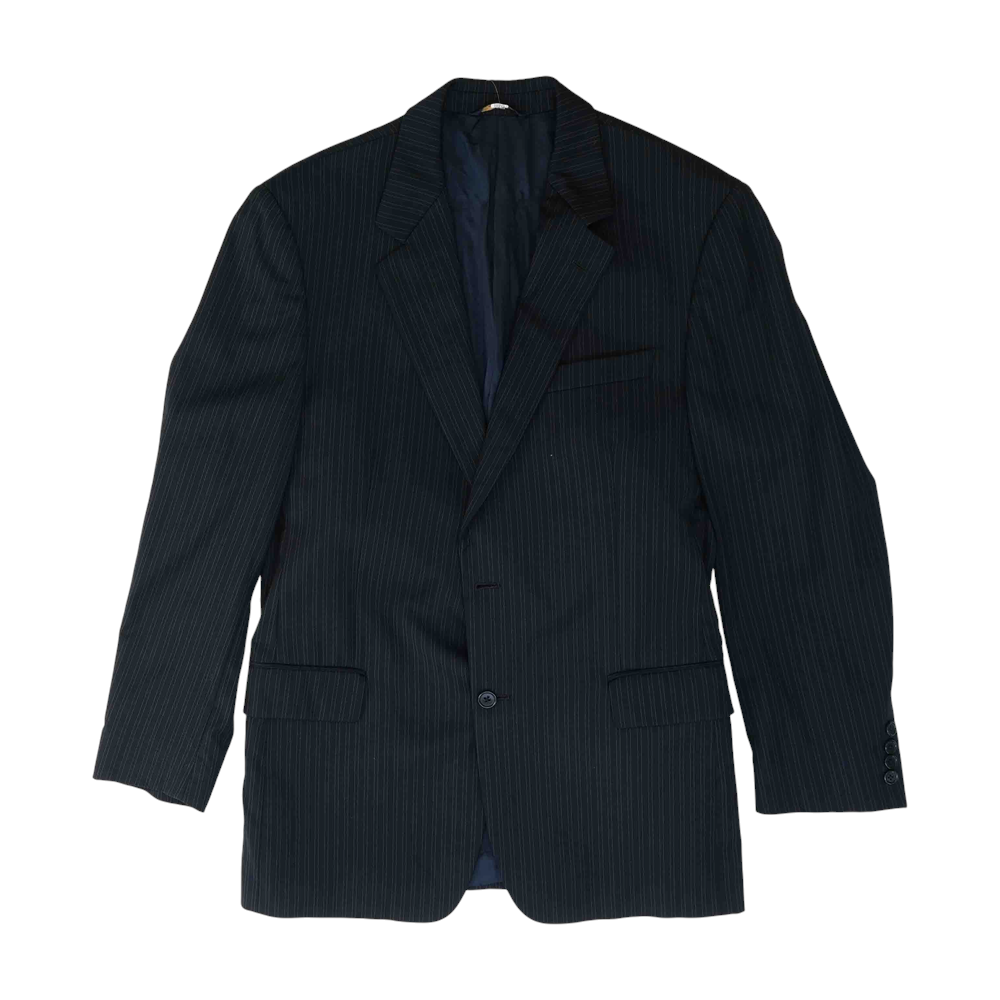 Navy Striped Suit Jacket