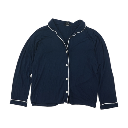 Navy Solid Pajama Top