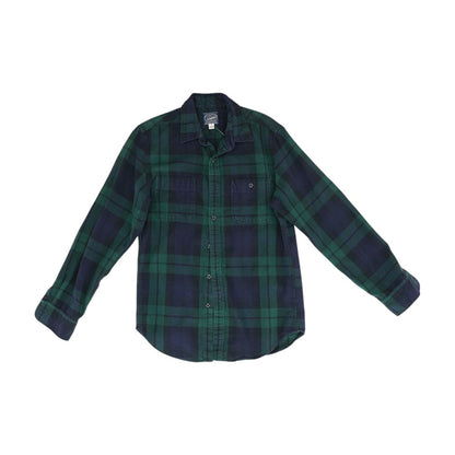 Green Plaid Flannel Button Down