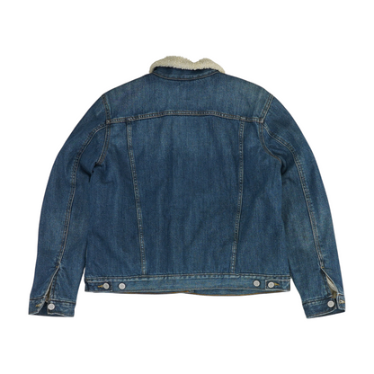 Blue Solid Denim Jacket
