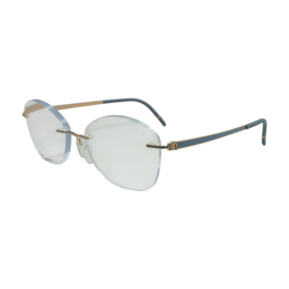 Blue Titan Oval Prescription Eyewear