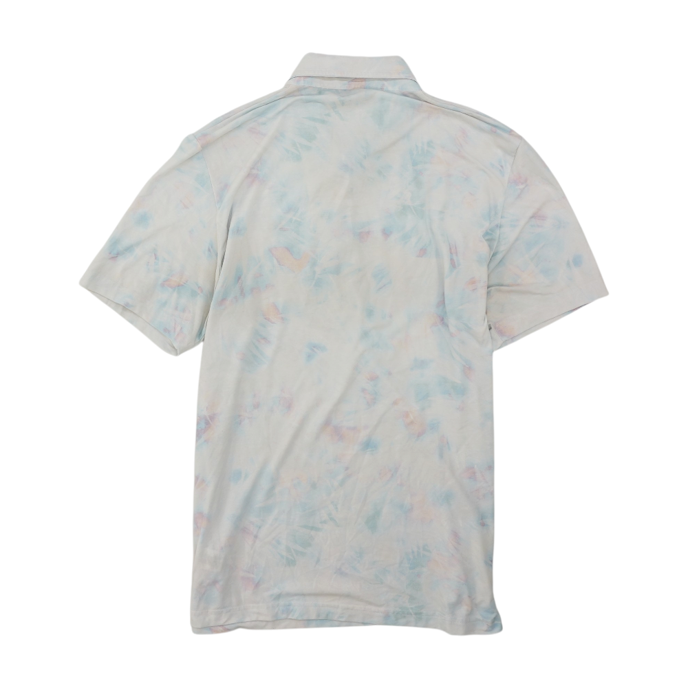 White Tie-Dye Short Sleeve Polo