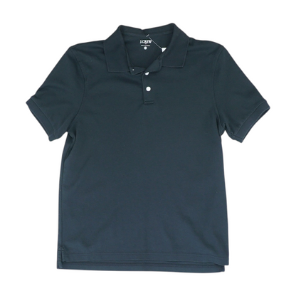Black Solid Short Sleeve Polo
