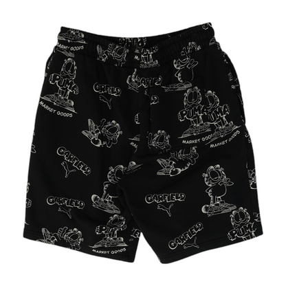 Black Print Active Shorts
