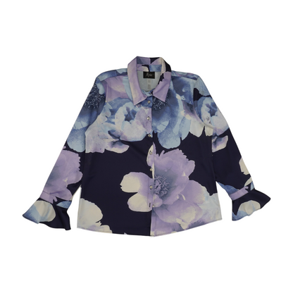 Purple Floral Button Down