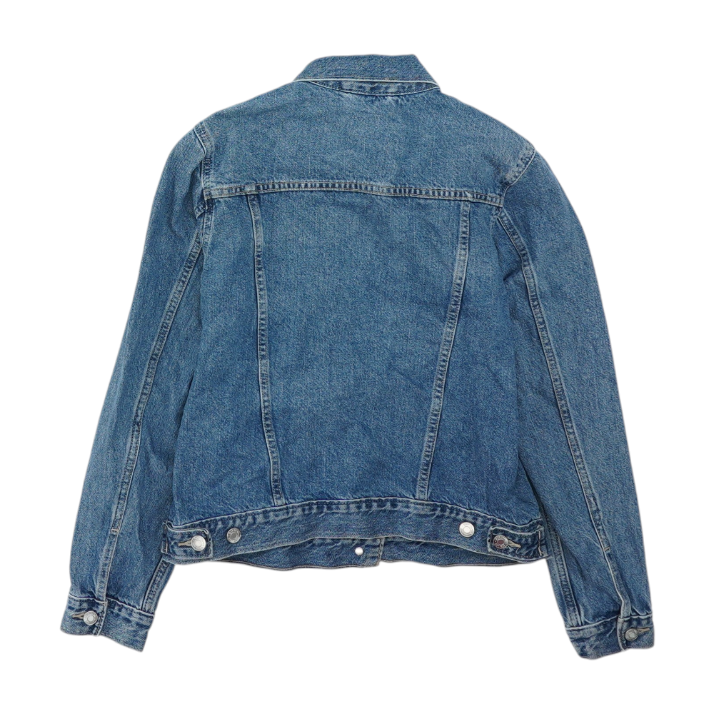 Blue Solid Denim Jacket