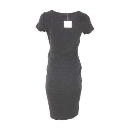 Gray Maternity Midi Dress