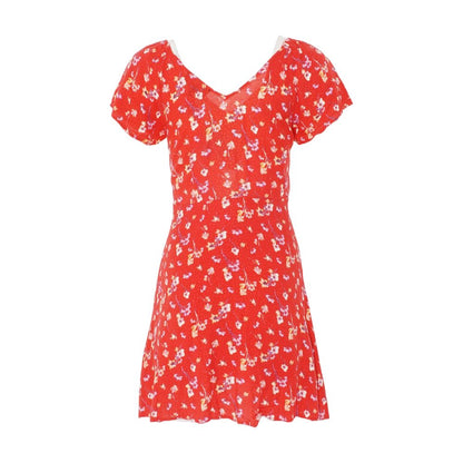 Red Floral Mini Dress