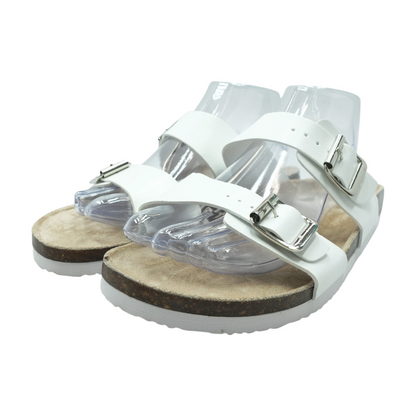 White Flat Sandals
