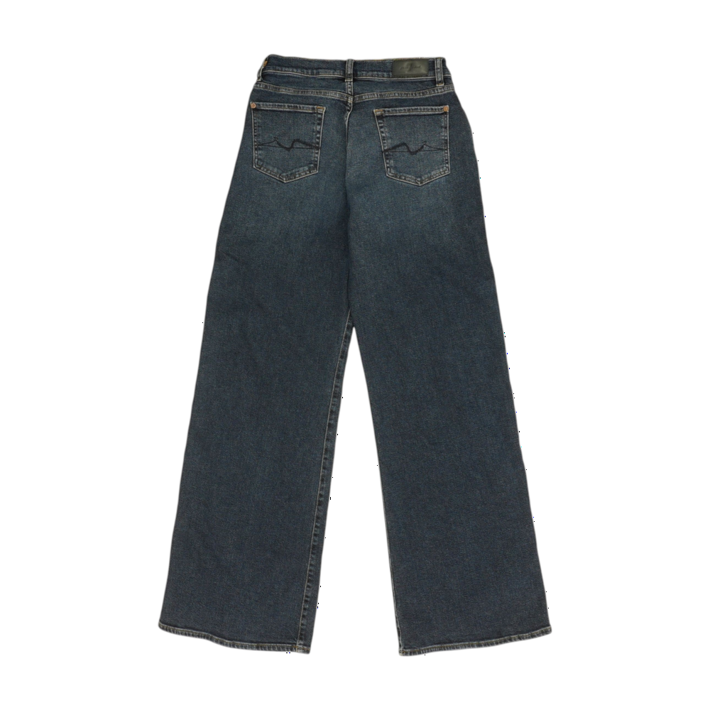 7 for All Mankind Blue Wide Leg Jeans – Image 2