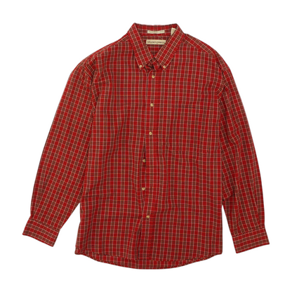Red Plaid Long Sleeve Button Down